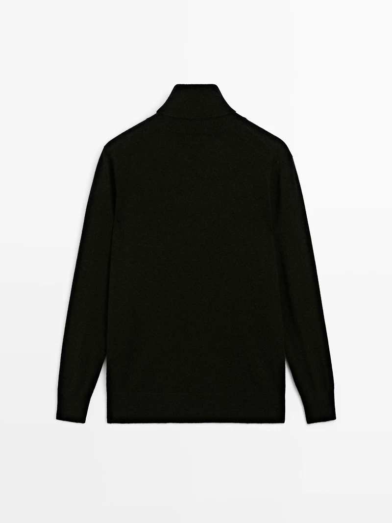 Knit 100% cashmere turtleneck sweater