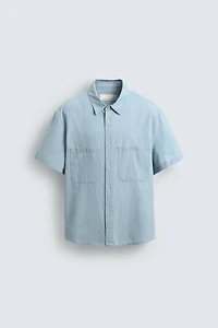 CHAMBRAY SHIRT WITH POCKETS