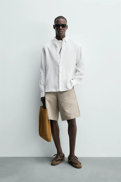 100% LINEN REGULAR FIT SHIRT