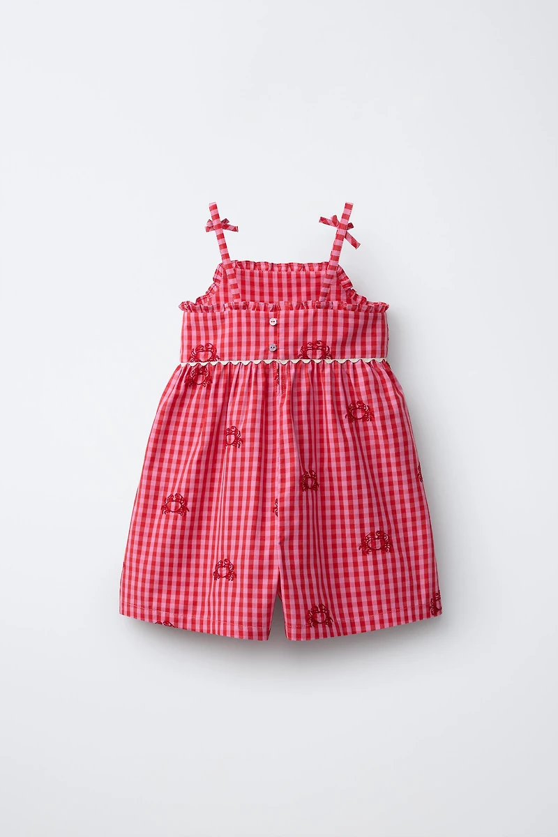 EMBROIDERED CRAB SHORT JUMPSUIT CASA LAWA X ZARA KIDS