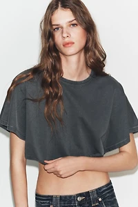 WASHED EFFECT CAPE TOP