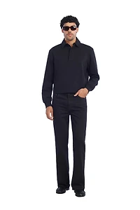 CROPPED FIT COTTON POLO SHIRT