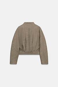 ZW COLLECTION WOOL BLEND CROPPED JACKET
