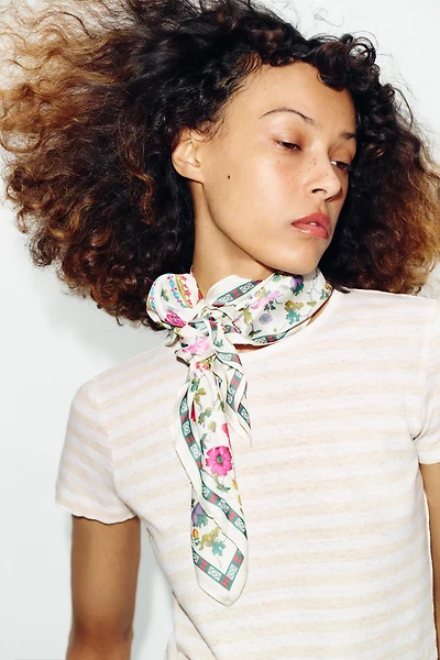 FOULARD BANDANA À IMPRIMÉ FLORAL