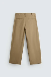 PLEATED WIDE FIT PANTS