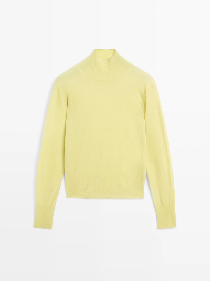 100% wool knit mock turtleneck sweater - STUDIO