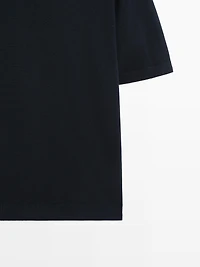 Pull polo en maille de coton mélangé
