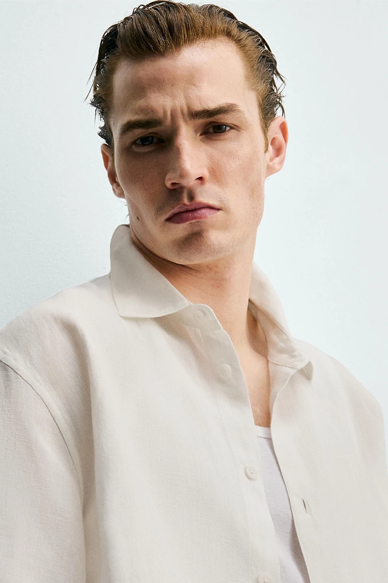 BOX-FIT TEXTURED SHIRT
