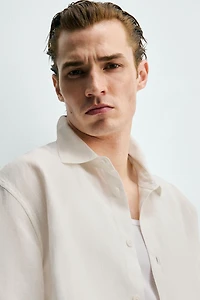 BOX-FIT TEXTURED SHIRT