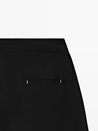 Barrel fit trousers with turn-up detail