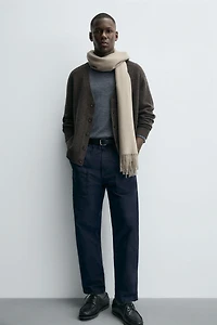 REGULAR FIT WOOL BLEND CARDIGAN