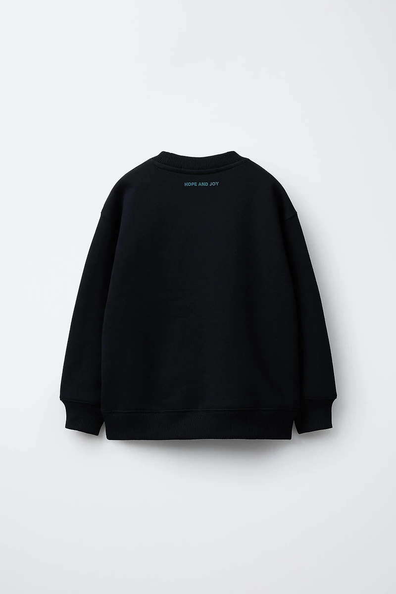 SANTA CLAUS PRINT SWEATSHIRT