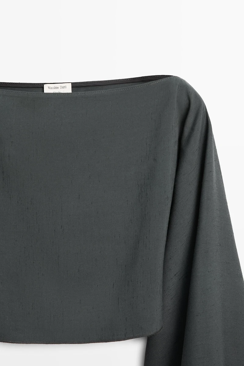 Flowing asymmetric total look cape - STUDIO