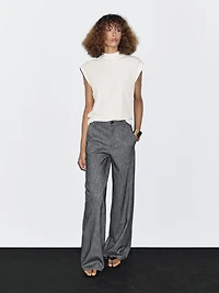 Pantalon large mid-rise