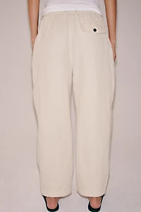 LINEN PLEATED PANTS ZW COLLECTION