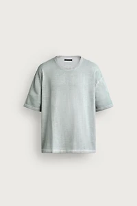 WASHED EFFECT KNIT T-SHIRT