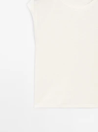 100% linen lightweight ribbed T-shirt
