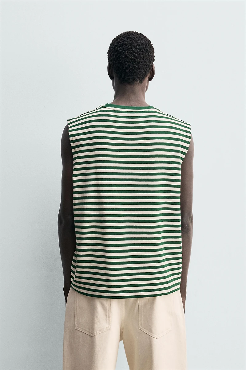 STRIPED JACQUARD TANK TOP