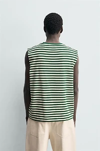 STRIPED JACQUARD TANK TOP