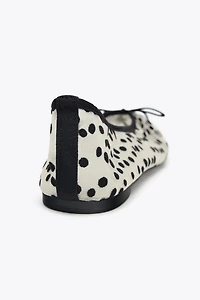 MESH BALLET FLATS WITH BOW