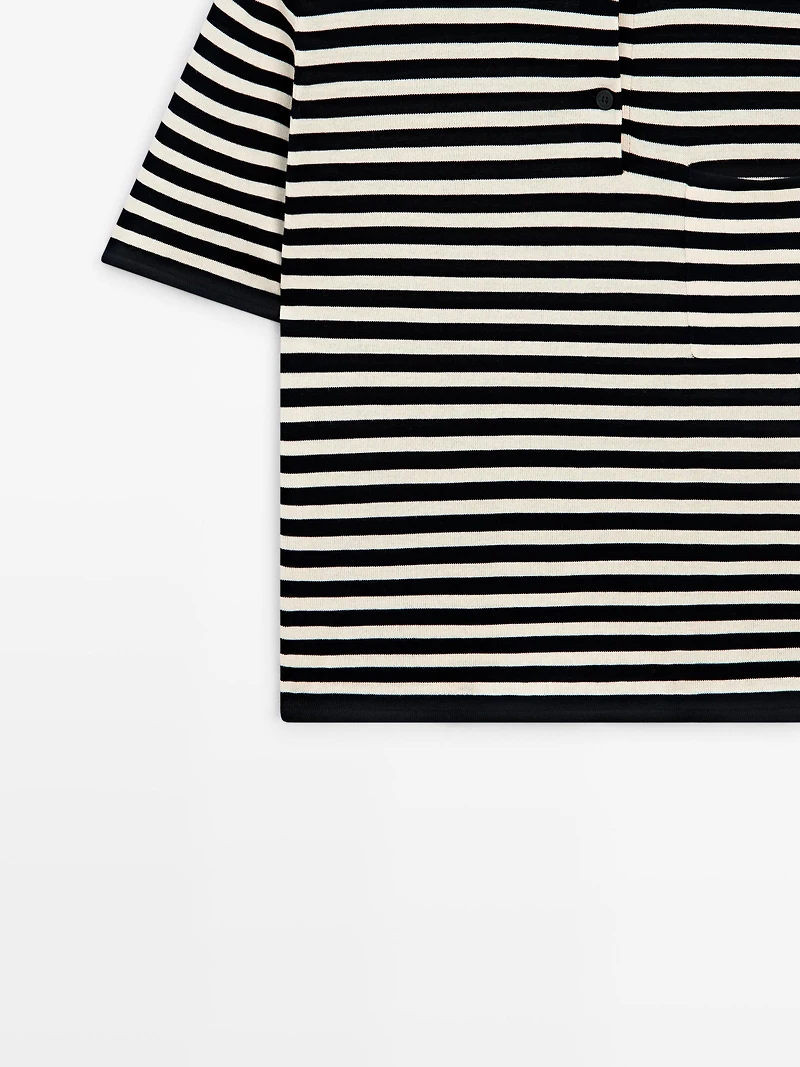 Polo en maille avec poche