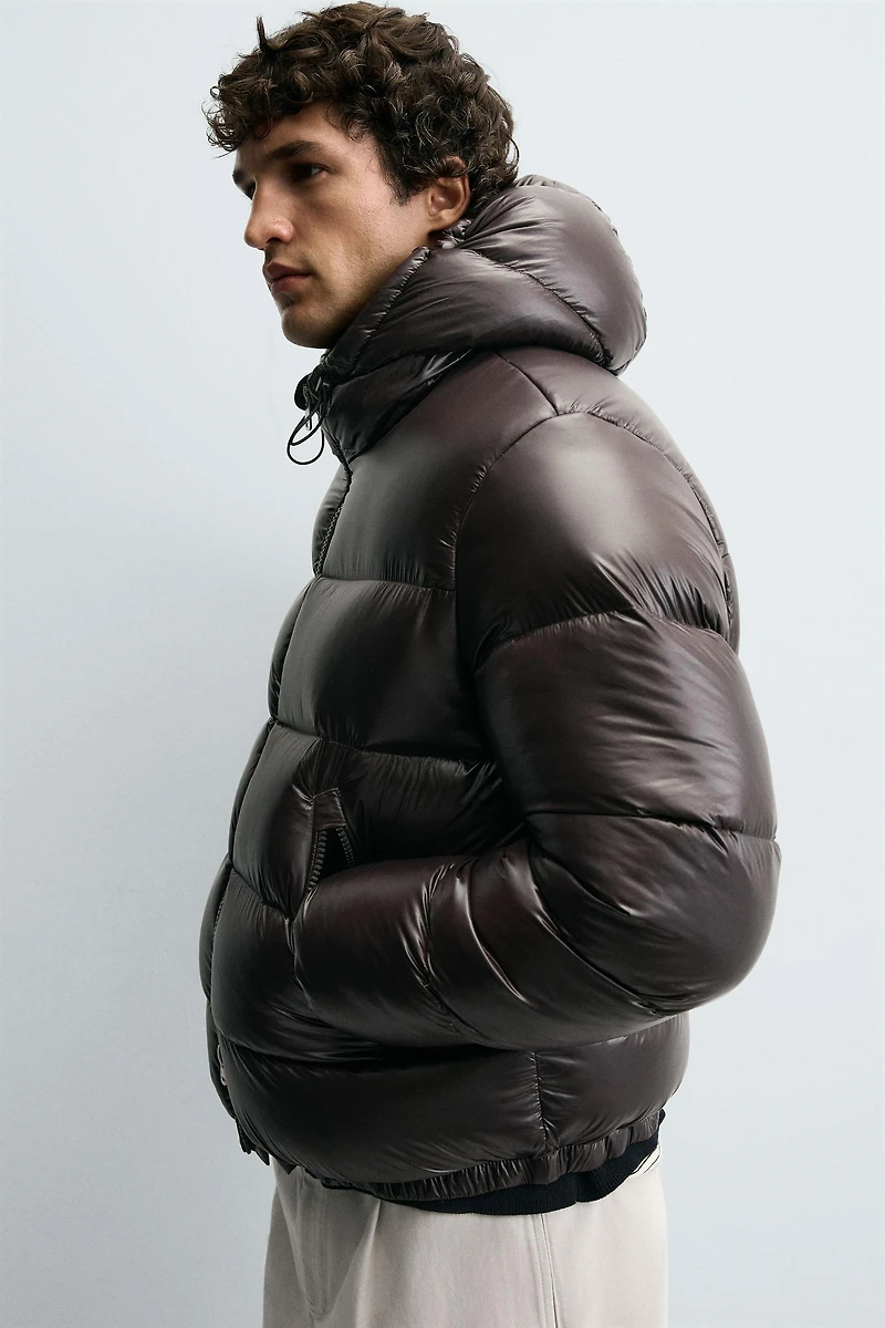 100% FEATHER WATER REPELLENT PUFFER JACKET