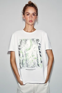 T-SHIRT MÉTALLISÉ À MANCHES COURTES