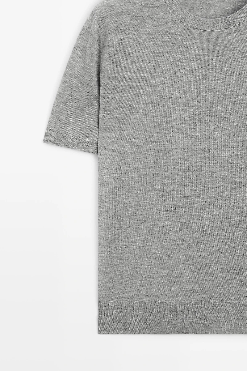 Pull en maille fine à manches courtes