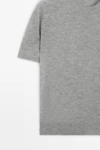 Pull en maille fine à manches courtes