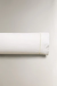 SATEEN PILLOWCASE WITH HEMSTITCHING EMBROIDERY