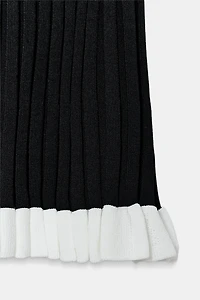 SHORT RIBBED KNIT DRESS