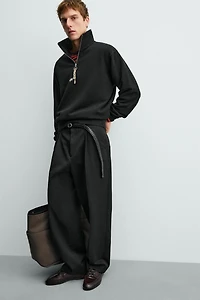 AARON LEVINE X ZARA QUARTER-ZIP SWEATSHIRT WITH TAPE DETAIL