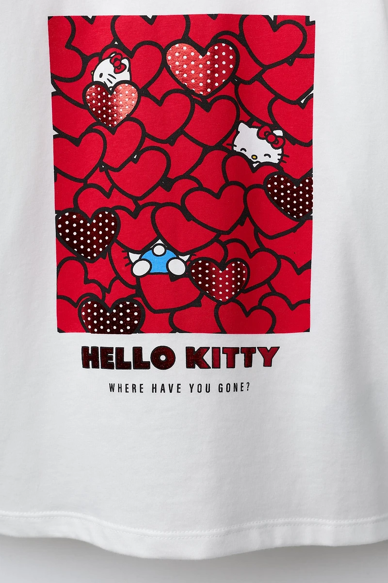 T-SHIRT CŒURS HELLO KITTY © SANRIO