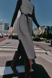 MARLED MIDI BELTED DRESS