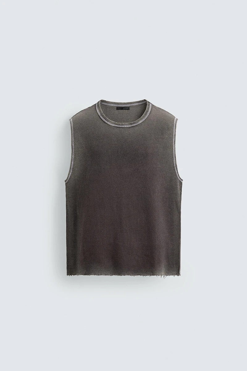 WASHED KNIT TANK TOP