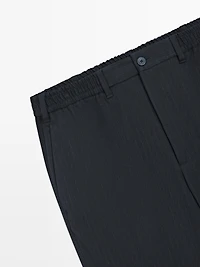 Striped jogger fit trousers