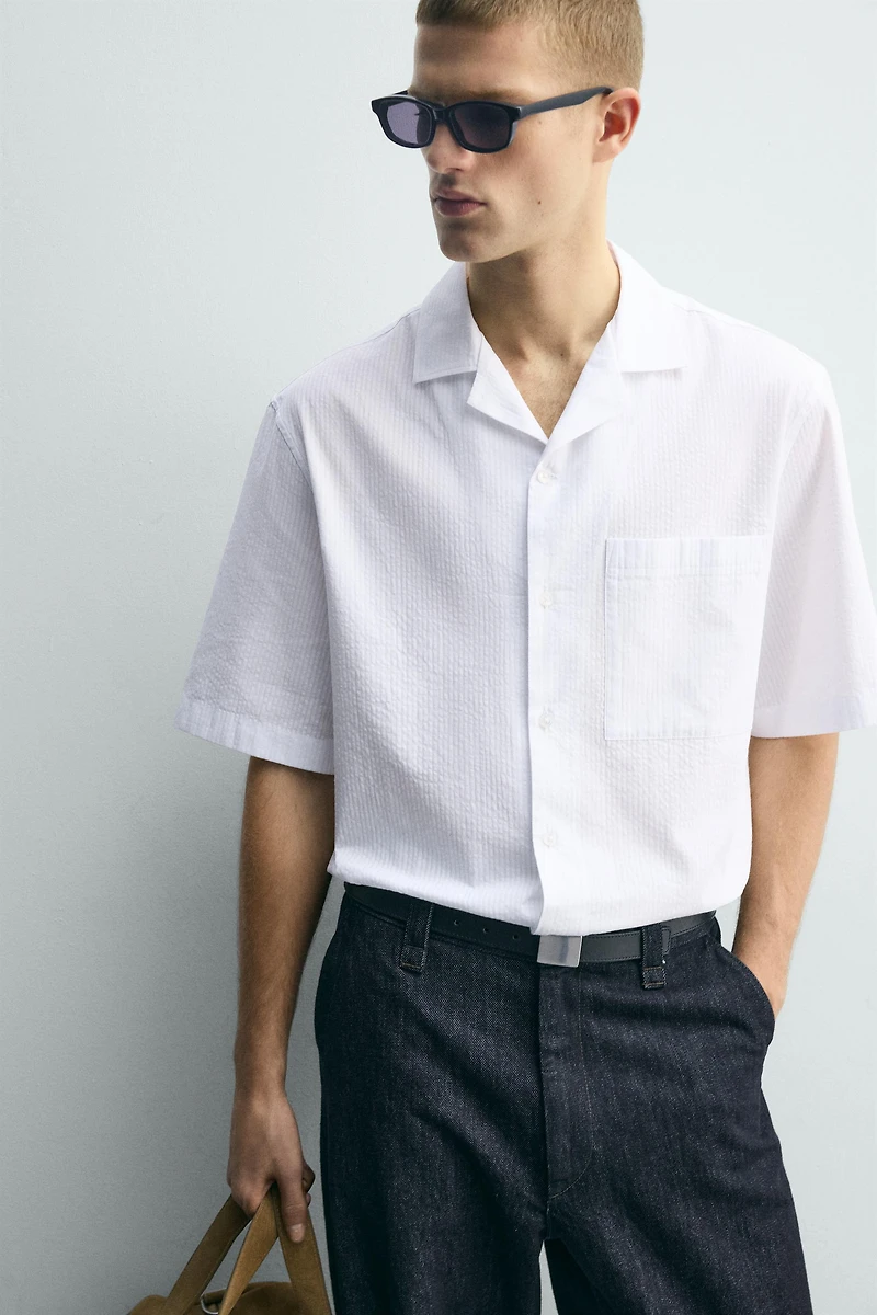 TEXTURED POCKET SHIRT