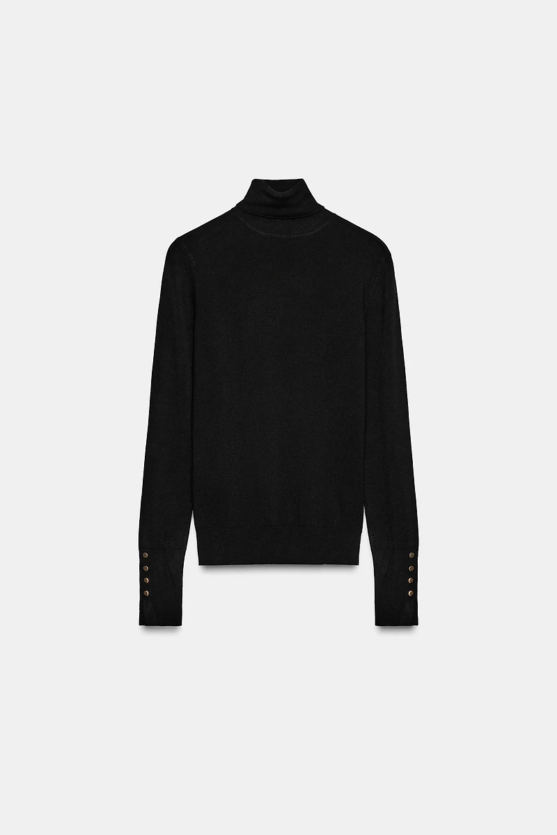 BASIC HIGH NECK KNIT SWEATER