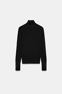 BASIC HIGH NECK KNIT SWEATER
