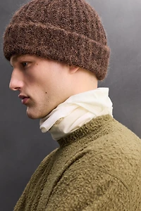 TEXTURED WOOL BLEND SWEATSHIRT