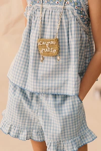 LIMITED EDITION EMBROIDERED PLAID SHORTS