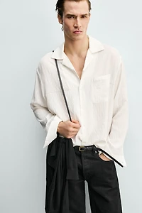 FLUID TEXTURED RELAXED FIT SHIRT