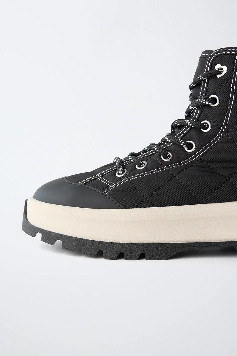QUILTED HIGH-TOP SNEAKERS