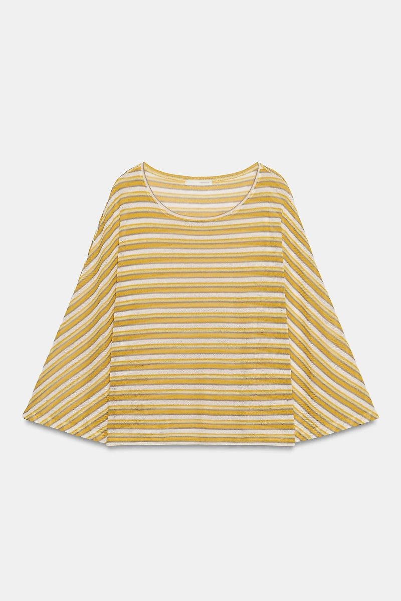 RUSTIC STRIPED CAPE T-SHIRT