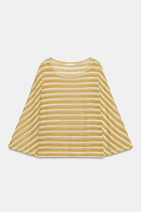 RUSTIC STRIPED CAPE T-SHIRT