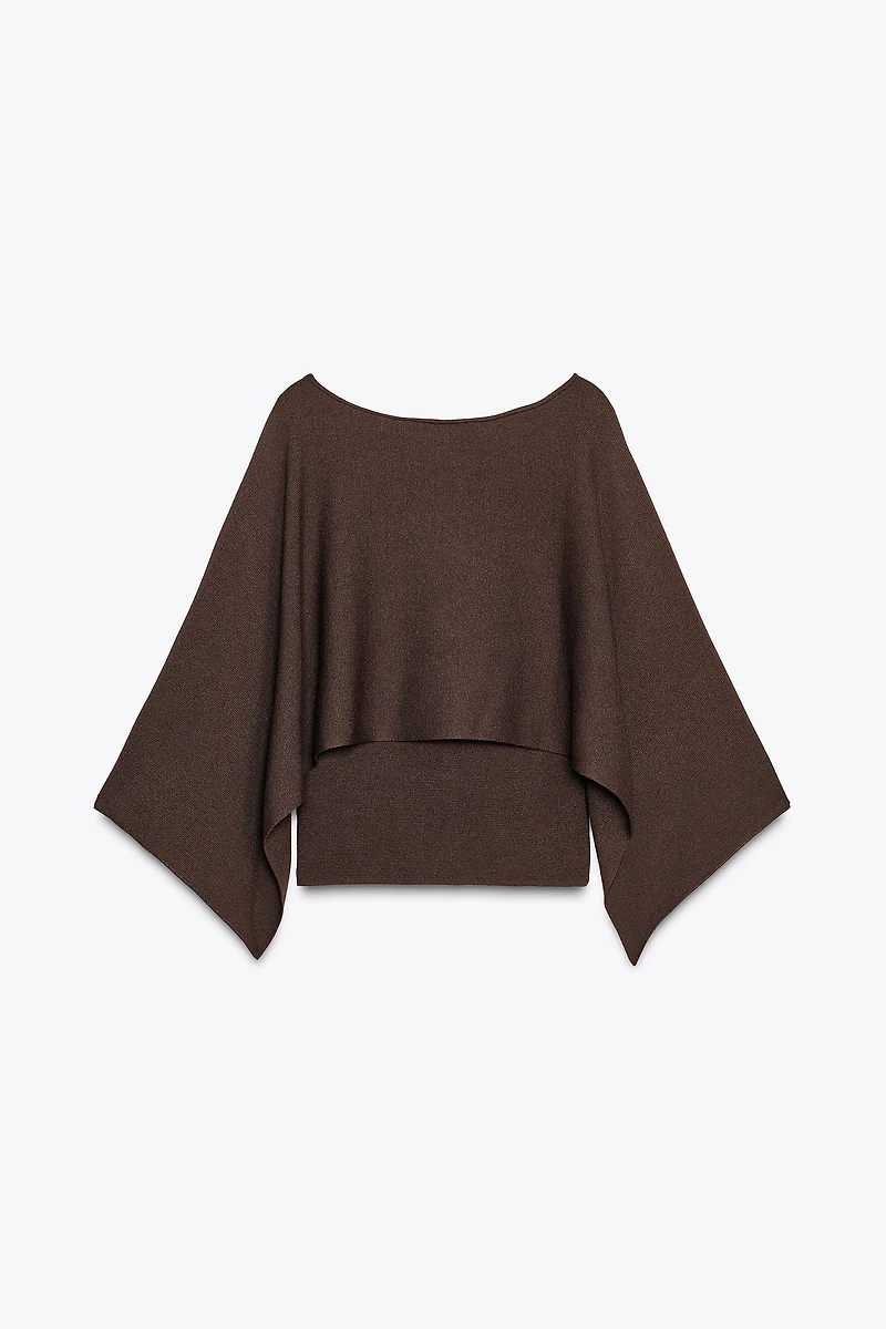 KNIT CAPE TOP