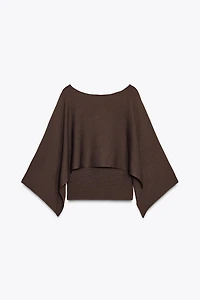 KNIT CAPE TOP