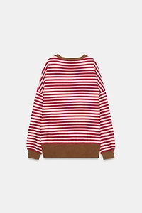 PULL 100 % LAINE À RAYURES