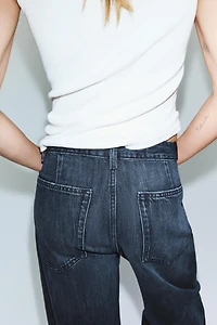 JEANS TRF BALLOON AVEC PATTES TAILLE NORMALE