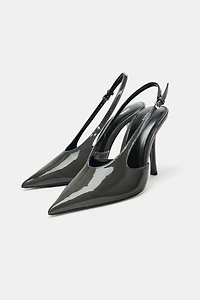 PATENT FINISH SLINGBACK SHOES